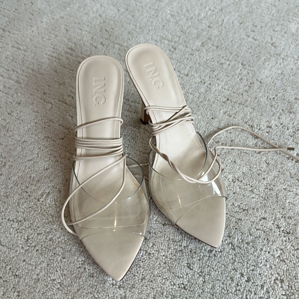Clear Pointy Strappy Heels